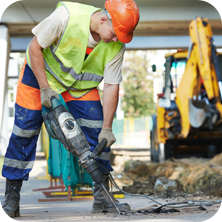 worker drilling concrete